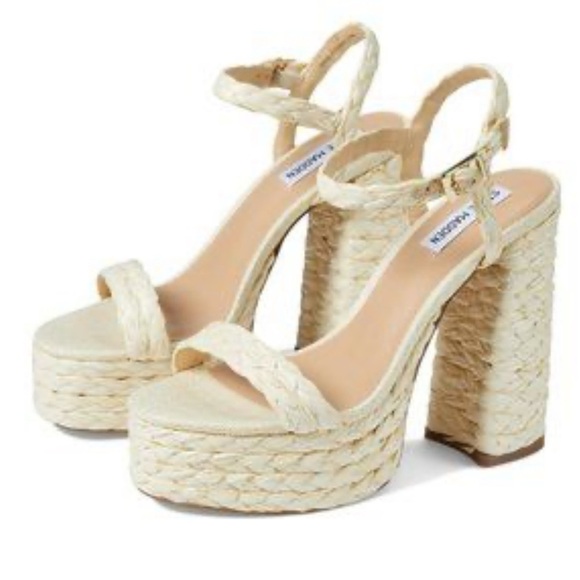 New Steve Madden Tiera Platform in Raffia 9.5 - Picture 7 of 7